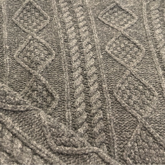 Frances Valentine Charcoal Cable Knit Sweater - Picture 2 of 4